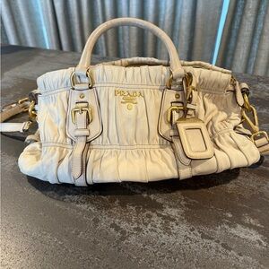 Prada Beige Leather Satchel